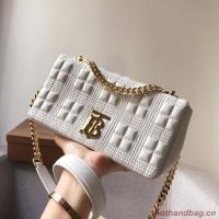 BurBerry Leather Shoulder Bag 7462 White BurBerry Leather Shoulder Bag 7462 White