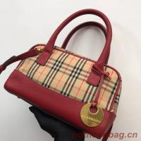 BurBerry Leather Shoulder Bag 90111 red BurBerry Leather Shoulder Bag 90111 red
