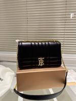 BurBerry Original Leather Lola Clutch Shoulder Bag 90188 Black & Gold Tone BurBerry Original Leather Lola Clutch Shoulder Bag 90188 Black & Gold Tone