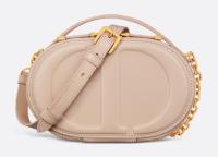 CD SIGNATURE OVAL CAMERA BAG Caramel Beige Calfskin with Embossed CD Signature S2201UMFV CD SIGNATURE OVAL CAMERA BAG Caramel Beige Calfskin with Embossed CD Signature S2201UMFV