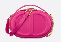 CD SIGNATURE OVAL CAMERA BAG Rani Pink Calfskin with Embossed CD Signature S2201UMFV CD SIGNATURE OVAL CAMERA BAG Rani Pink Calfskin with Embossed CD Signature S2201UMFV