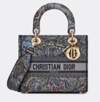 Dior MEDIUM LADY D LITE BAG Denim Multicolor Dior Jardin Magique Embroidery M0565ORZI Dior MEDIUM LADY D LITE BAG Denim Multicolor Dior Jardin Magique Embroidery M0565ORZI
