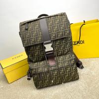 Fendi FF Jacquard Strike Medium fabric backpack F7602 Brown Fendi FF Jacquard Strike Medium fabric backpack F7602 Brown