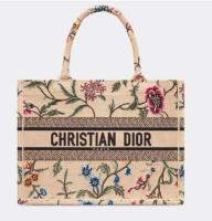 MEDIUM DIOR BOOK TOTE Natural Multicolor Raffia Embroidered with Dior Petites Fleurs M1296ZEB MEDIUM DIOR BOOK TOTE Natural Multicolor Raffia Embroidered with Dior Petites Fleurs M1296ZEB