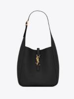 SAINT LAUREN LE 5 A 7 SOFT SMALL IN SMOOTH LEATHER 713938 black