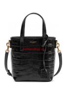 SAINT LAUREN shoulder bag IN CROCODILE EMBOSSED LEATHER Y722366 black