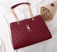 SAINT LAURENT Loulou Monogram extra large quilted leather shoulder bag 26587 red