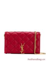 SAINT LAURENT leather shoulder bag Y585031 red