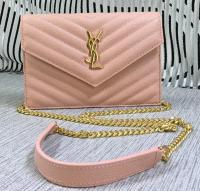 YSL Classic Monogramme Flap Bag Cannage Pattern Y377828S Pink