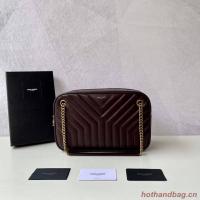 Yves Saint Laurent Calfskin Leather Shoulder Bag Y625386 Burgundy