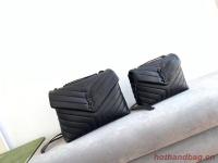 Yves Saint Laurent Calfskin Leather Tote Bag Black 464699 Black hardware