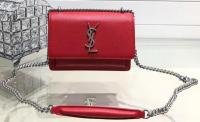 Yves Saint Laurent Cross body Shoulder Bag Y13928 Red