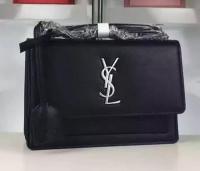 Yves Saint Laurent Cross body Shoulder Bag Y8816 Black