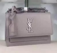 Yves Saint Laurent Cross body Shoulder Bag Y8816 Grey