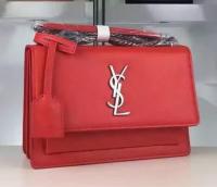 Yves Saint Laurent Cross body Shoulder Bag Y8816 Red