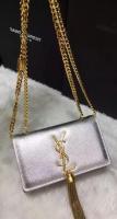 Yves Saint Laurent Cross body Shoulder Bag Y9012 Silver