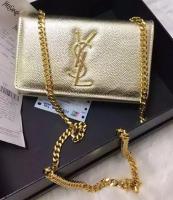 Yves Saint Laurent Cross body Shoulder Bag Y9013 Gold