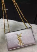 Yves Saint Laurent Cross body Shoulder Bag Y9015 Silver