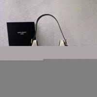 Yves Saint Laurent LE FERMOIR HOBO BAG IN SHINY LEATHER 6726152 BLANC VINTAGE&black