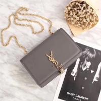Yves Saint Laurent Leather Cross body Shoulder Bag Y311227 Grey