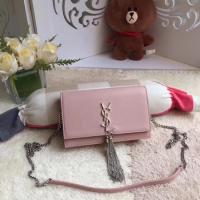 Yves Saint Laurent Leather Cross body Shoulder Bag Y8011 Pink