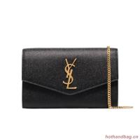 Yves Saint Laurent Monogramme Calf leather cross body bag 35961 Black