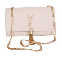 Yves Saint Laurent Monogramme Cross body Shoulder Bag Y7130 OffWhite