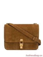 Yves Saint Laurent CARRE SATCHEL IN SUEDE Y585061 brown
