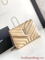 SAINT LAURENT LOULOU SMALL IN MATELASSE Y LEATHER 494699 IVORY NATURAL&Ancient silver SAINT LAURENT LOULOU SMALL IN MATELASSE Y LEATHER 494699 IVORY NATURAL&Ancient silver