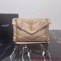 Yves Saint Laurent LOULOU PUFFER SMALL BAG IN QUILTED LAMBSKIN 577476 ANEMONE apricot Yves Saint Laurent LOULOU PUFFER SMALL BAG IN QUILTED LAMBSKIN 577476 ANEMONE apricot