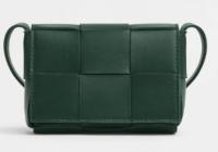 Bottega Veneta CASSETTE Mini intreccio leather cross body bag 666688 RAINTREE