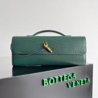 Bottega Veneta Long Clutch Andiamo With Handle alligator leather 741511 dark green