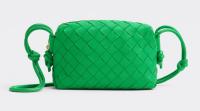 Bottega Veneta Mini intrecciato leather cross body bag 680254 Parakeet