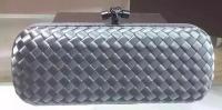 Bottega Veneta STRETCH Knot Sheepskin Leather Clutch BV8651 Grey