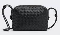 Bottega Veneta Small intrecciato leather cross body bag 680255 Black