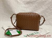 Bottega Veneta Small intrecciato leather cross body bag 680255 Dark Brown