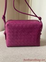 Bottega Veneta Small intrecciato leather cross body bag 680255 CINNABAR