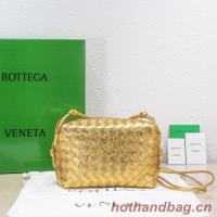 Bottega Veneta Small intrecciato leather cross body bag 680255 gold