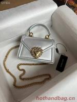 Dolce & Gabbana Origianl Leather Shoulder Bag 4011 silver