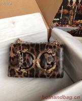 Dolce & Gabbana Origianl Leopard Print Leather Shoulder Bag 4006 1 brown