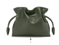 Loewe Mini Napa Leather Flamenco clutch 26941 Khaki Green