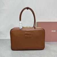 MIU MIU Original Leather Top Handle Bag 5BB117 brown