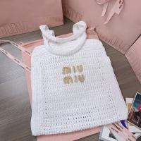 MIUMIU IN RAFFIA Shoulder Bags 5BG230 white