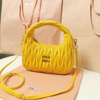 Miu Miu Wander Matelasse Original Sheepskin Bag 5BC125 Yellow
