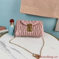 miu miu Matelasse Nappa Leather mini Shoulder Bag 5BD196 pink