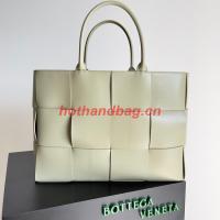 Bottega Veneta ARCO TOTE Large intrecciato grained leather tote bag 652868 light gray Bottega Veneta ARCO TOTE Large intrecciato grained leather tote bag 652868 light gray