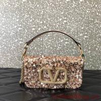 VALENTINO V logo MINI LOCO sequin and leather bag WA0K53 1