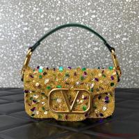 VALENTINO V logo MINI LOCO sequin and leather bag WA0K53 10