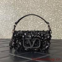 VALENTINO V logo MINI LOCO sequin and leather bag WA0K53 2