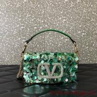 VALENTINO V logo MINI LOCO sequin and leather bag WA0K53 4